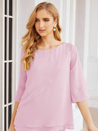 Vestido elegante de 2 peças para mãe da noiva Numbersea, tamanho grande, com folhos, camadas, roupão prateado 28064 