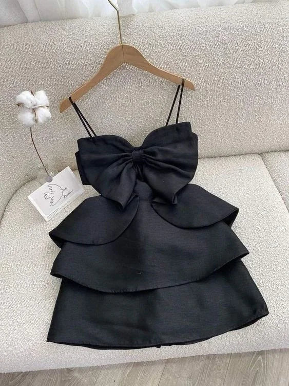 Hübsches Schwarzes Homecoming-Kleid Schwarzes Cocktailkleid Y2359