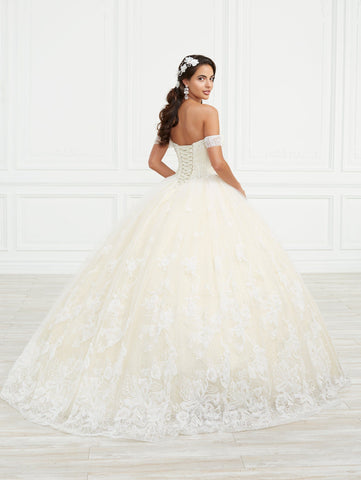 Quinceanera-Kleid mit 3D-Applikation von House of Wu 26975