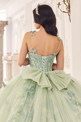 Ärmelloses Ballkleid mit 3D-Schmetterlingsapplikation von Ladivine 15718