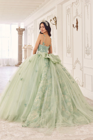 Ärmelloses Ballkleid mit 3D-Schmetterlingsapplikation von Ladivine 15718