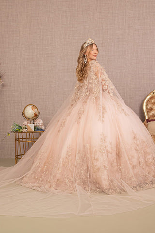 3D Schmetterlings-Umhang-Ballkleid von Elizabeth K GL3104
