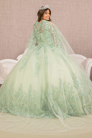 3D Schmetterlings-Umhang-Ballkleid von Elizabeth K GL3104