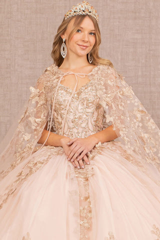 3D Schmetterlings-Umhang-Ballkleid von Elizabeth K GL3104