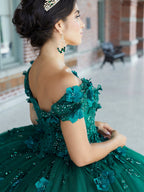 3D Butterfly Cape Quinceanera Dress by House of Wu 26046