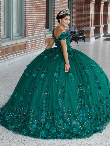 3D Butterfly Cape Quinceanera-Kleid von House of Wu 26046