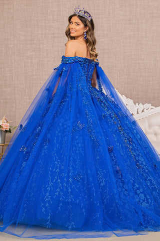 Ballkleid mit 3D-Schmetterlings-Cape-Ärmeln von Elizabeth K GL3111