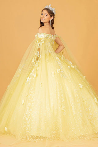 Ballkleid mit 3D-Schmetterlings-Cape-Ärmeln von Elizabeth K GL3111
