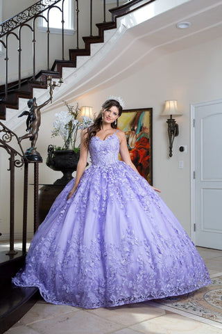 Ballkleid mit 3D-Schmetterlings-Cape-Ärmeln von Petite Adele PQ1001