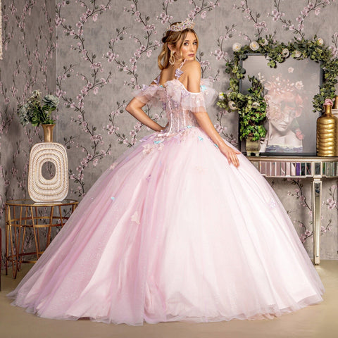 3D Butterfly Cold Shoulder Ballkleid von GLS Gloria GL3483