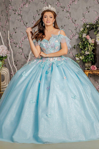 3D Butterfly Cold Shoulder Ballkleid von GLS Gloria GL3483