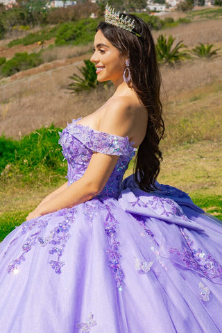 3D-Schmetterlings-Ballkleid mit schulterfreiem Schnitt von Cinderella Couture 8111J