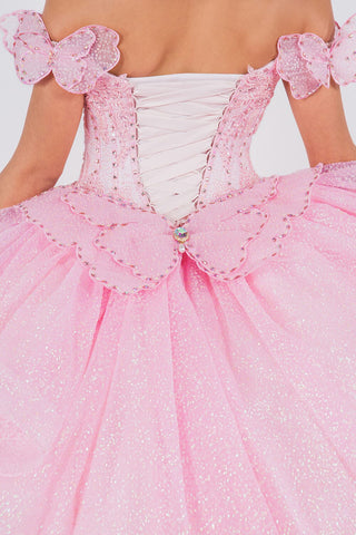 Schulterfreies Ballkleid mit 3D-Schmetterling von Cinderella Couture 8120J
