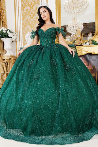 Schulterfreies Ballkleid mit 3D-Schmetterling von Cinderella Couture 8120J