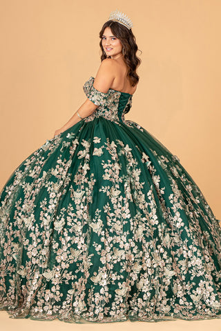 3D-Schmetterlings-Ballkleid mit schulterfreiem Schnitt von Elizabeth K GL3077