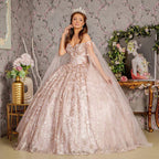3D Butterfly Off Shoulder Ball Gown by GLS Gloria GL3451