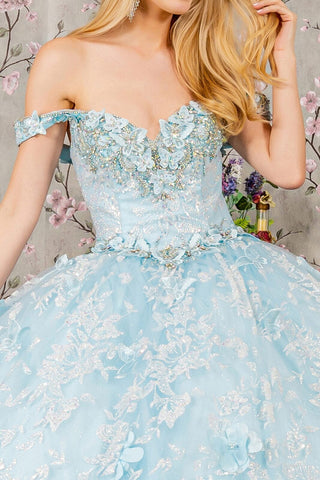Ärmelloses Ballkleid mit 3D-Schmetterling von Elizabeth K GL3183