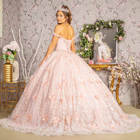 Ärmelloses Ballkleid mit 3D-Schmetterling von Elizabeth K GL3183