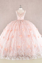 3D Butterfly Sleeveless Ball Gown by Elizabeth K GL3183