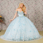 3D Butterfly Sleeveless Ball Gown by Elizabeth K GL3183