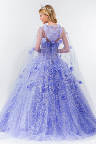 3D-Ballkleid mit Blumenumhang von Elizabeth K GL1939