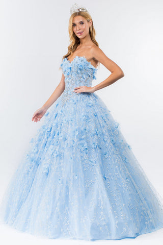 3D-Ballkleid mit Blumenumhang von Elizabeth K GL1939