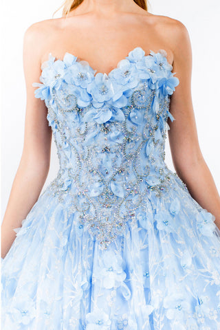 3D-Ballkleid mit Blumenumhang von Elizabeth K GL1939