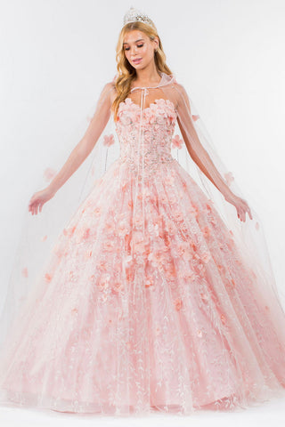 3D-Ballkleid mit Blumenumhang von Elizabeth K GL1939