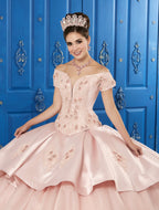 Short Sleeved 3D Floral Dress by House of Wu LA Glitter 24044