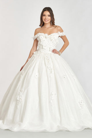 3D-Blumenglitzer-Ballkleid von Elizabeth K GL1971