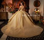 Vestido de festa de quinze anos com glitter floral 3D da Ragazza EV15-615