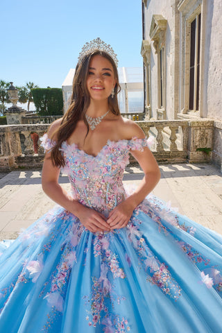 3D-Blumen-Off-Shoulder-Quinceanera-Kleid von Amarra 54228