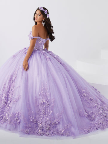 3D-Blumen-Off-Shoulder-Quinceanera-Kleid von Fiesta Gowns 56467