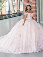 3D-Blumen-Off-Shoulder-Quinceanera-Kleid von House of Wu 26051