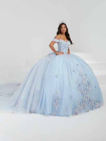 3D-Blumen-Off-Shoulder-Quinceanera-Kleid von House of Wu 26055