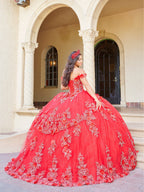 3D-Blumen-Off-Shoulder-Quinceanera-Kleid von House of Wu 26073