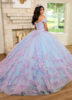 3D-Blumen-Off-Shoulder-Quinceanera-Kleid von Rachel Allan RQ2190