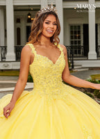 Vestido de festa de quinze anos com estampado floral 3D da Alta Couture MQ3092