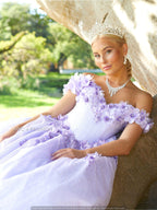 Vestido de festa de 15 anos com estampado floral 3D da Fiesta Gowns 56443