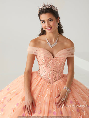 Quinceanera-Kleid mit 3D-Blumenmuster von House of Wu 26013