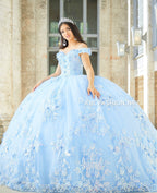 Quinceanera-Kleid mit 3D-Blumenmuster von House of Wu 26027