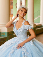 Quinceanera-Kleid mit 3D-Blumenmuster von House of Wu 26991