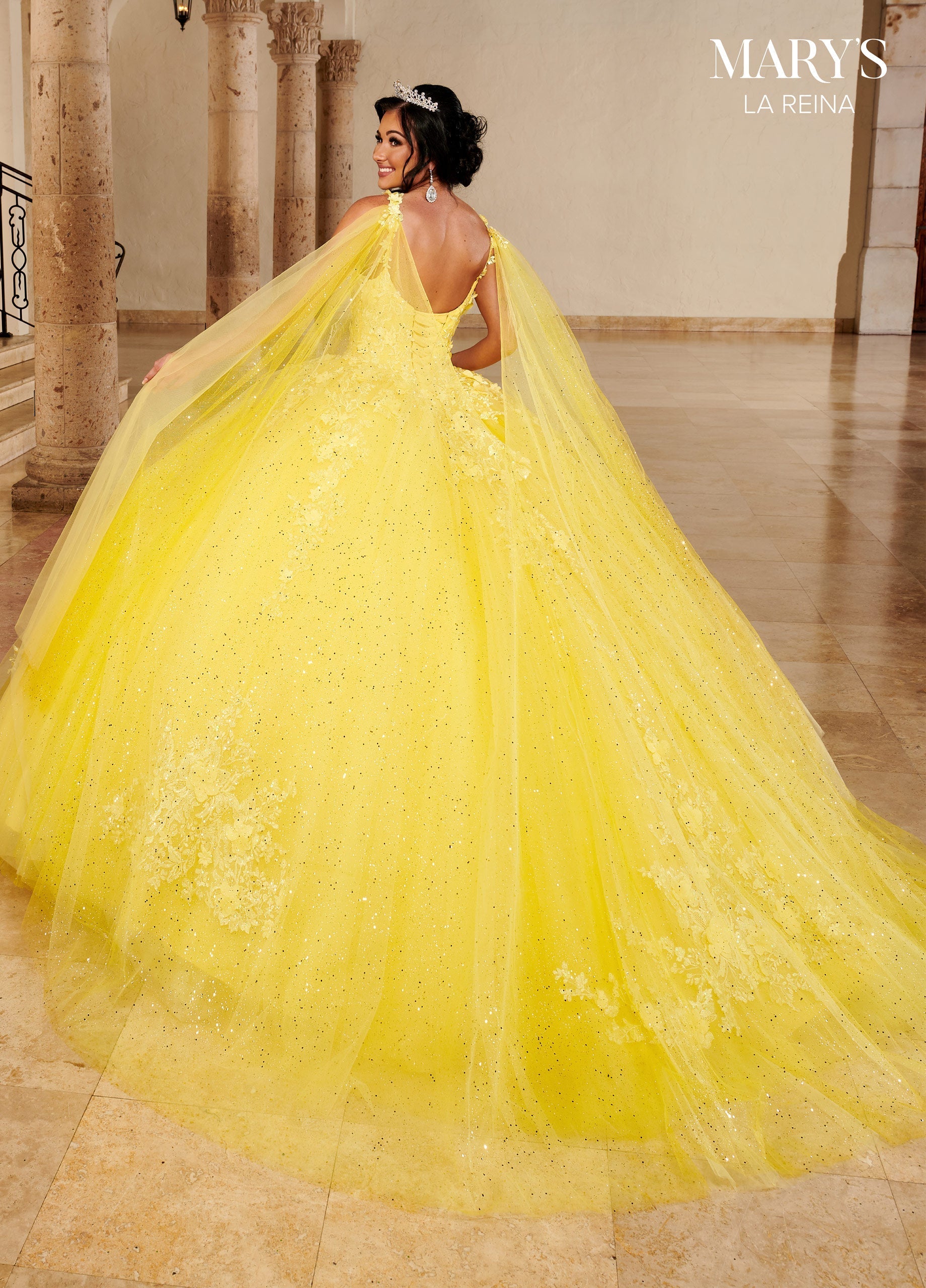 3D Floral Quinceanera Dress by Mary's Bridal MQ2148