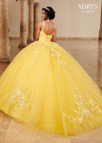 Quinceanera-Kleid mit 3D-Blumenmuster von Mary's Bridal MQ2148