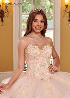 Quinceanera-Kleid mit 3D-Blumen und Rüschen von Rachel Allan RQ2165