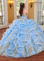 Quinceanera-Kleid mit 3D-Blumen und Rüschen von Rachel Allan RQ2165