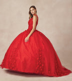 Vestido de baile sem mangas com estampado floral 3D da Juliet 1437