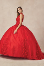 Vestido de baile sem mangas com estampado floral 3D da Juliet 1437