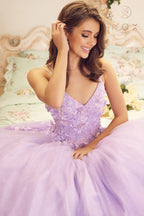 Vestido de baile sem mangas com estampado floral 3D da Nox Anabel CU1115