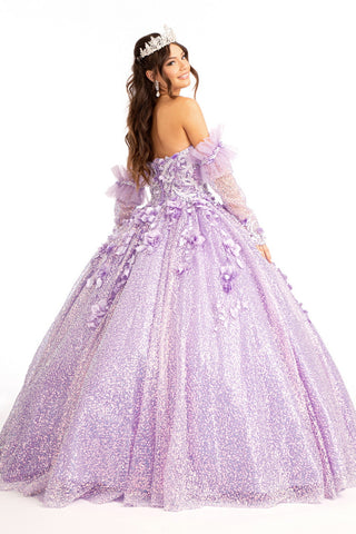 3D-Blumen-Ballkleid mit Herzausschnitt von Elizabeth K GL1986
